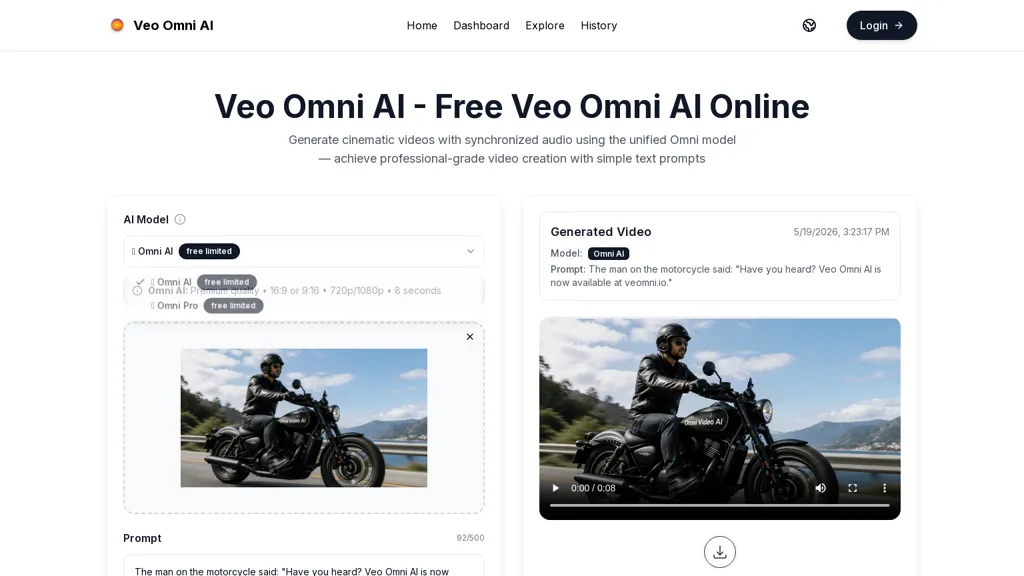 veomni.io 官网截图