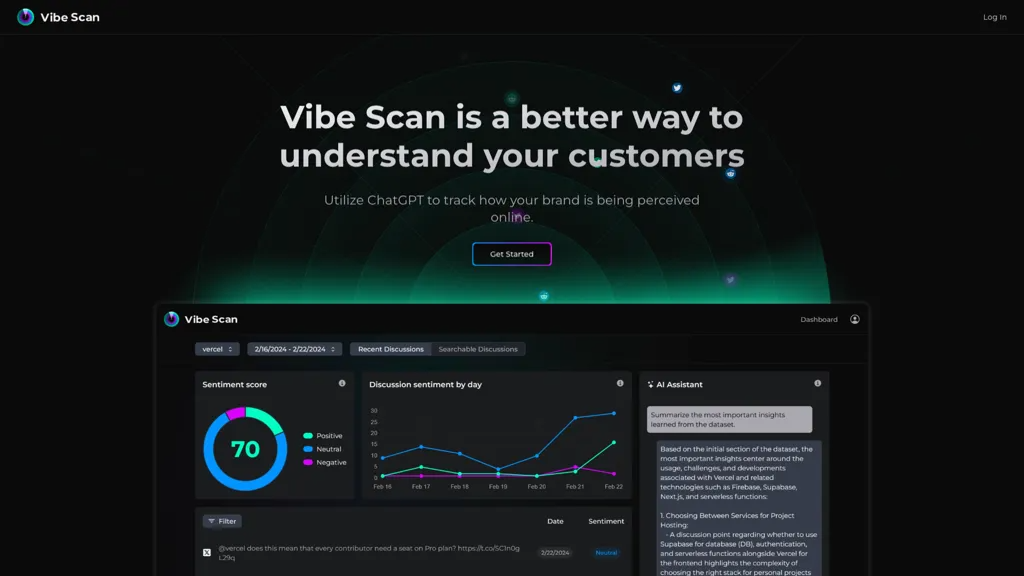 Vibe Scan 官网截图