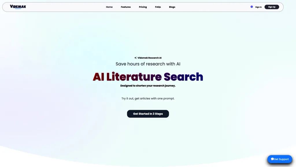 Videmak Research AI 工具截图