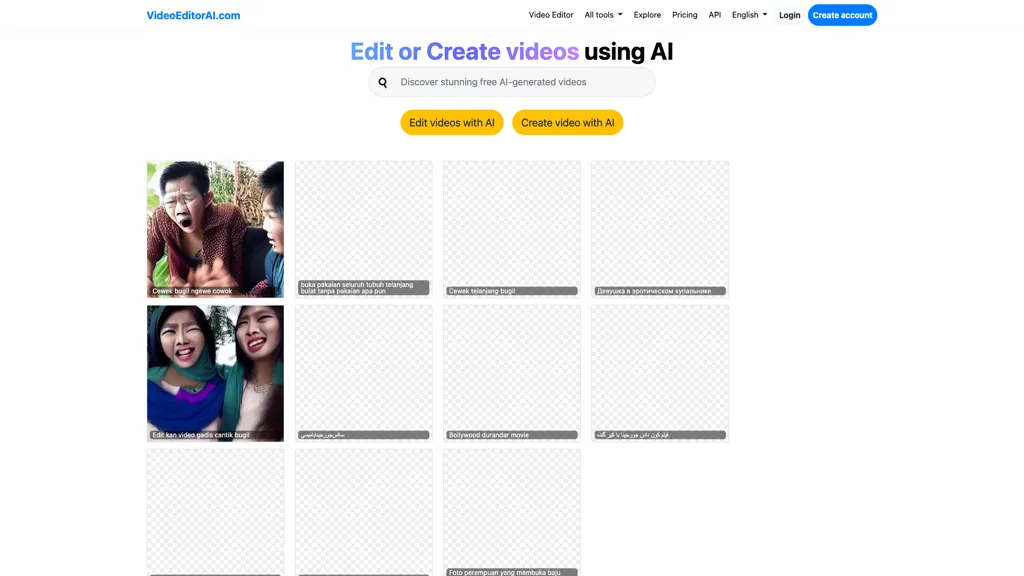Video Editor AI 官网截图