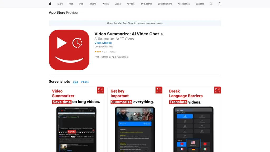 Video Summarize 工具截图