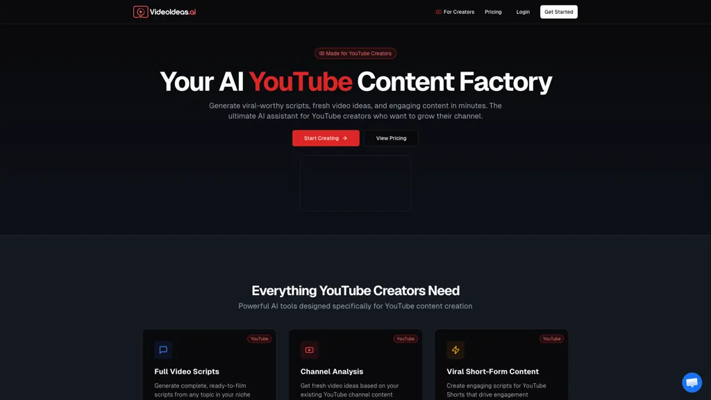 VideoIdeas.ai 官网截图