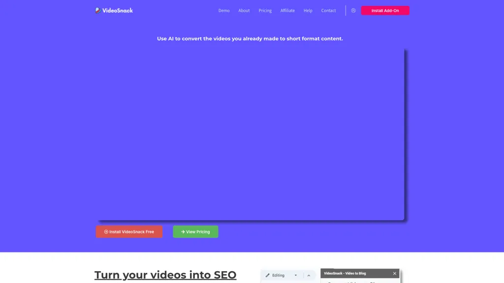 VideoSnack 官网截图