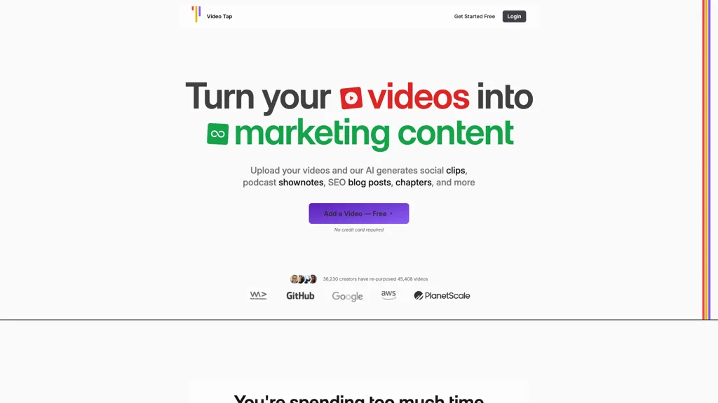 Videotap 官网截图