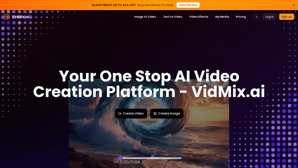 Vidmix AI 官网截图