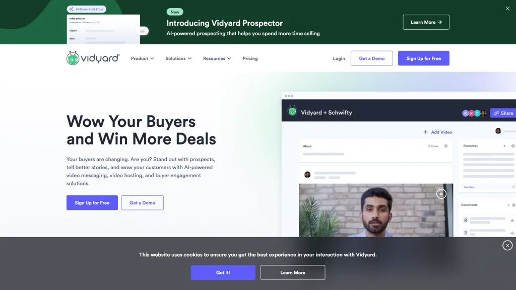 Vidyard 官网截图