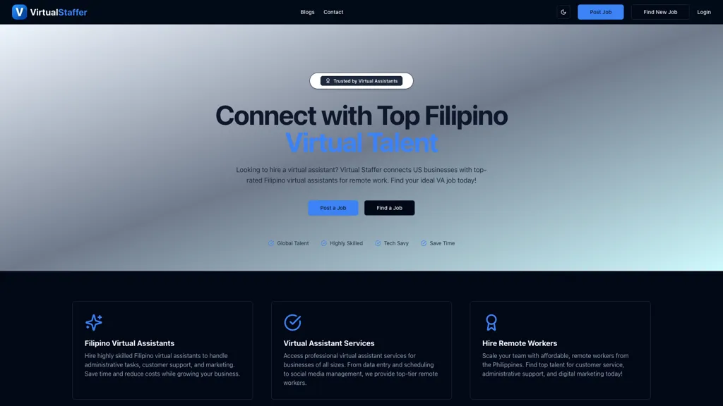 Virtual Staffer PH 官网截图