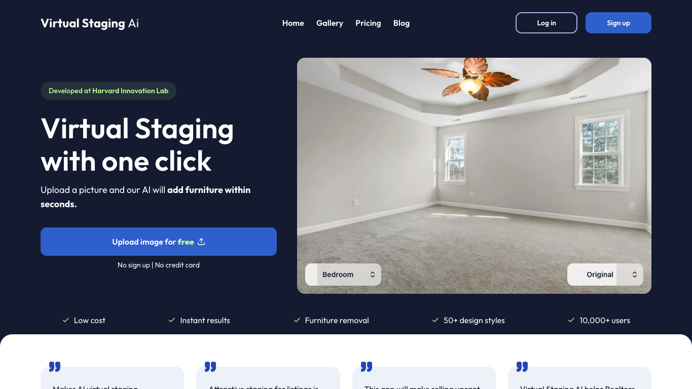 Virtual Staging AI 官网截图