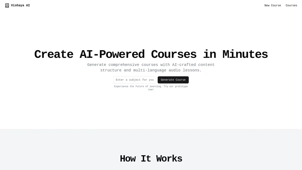 Vishaya AI 官网截图