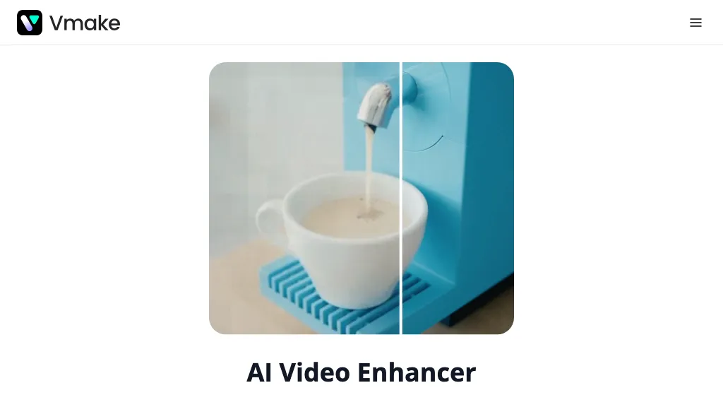Vmake Video Enhancer 官网截图