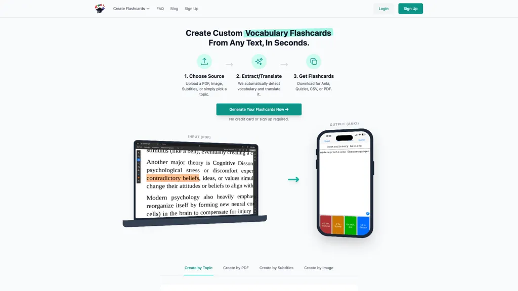VocabGenerator.com 官网截图