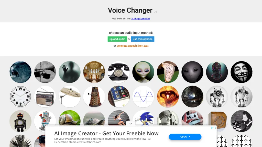Voicechanger.io 官网截图