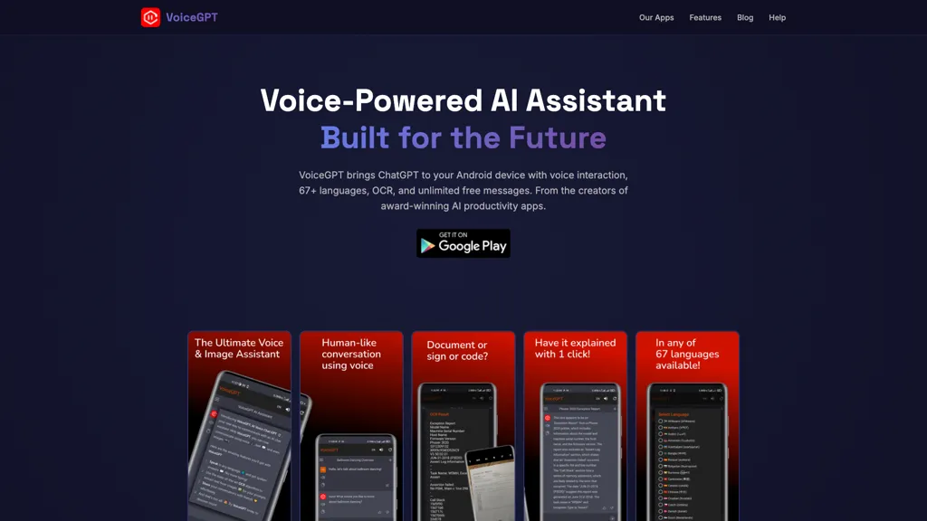 VoiceGPT 官网截图