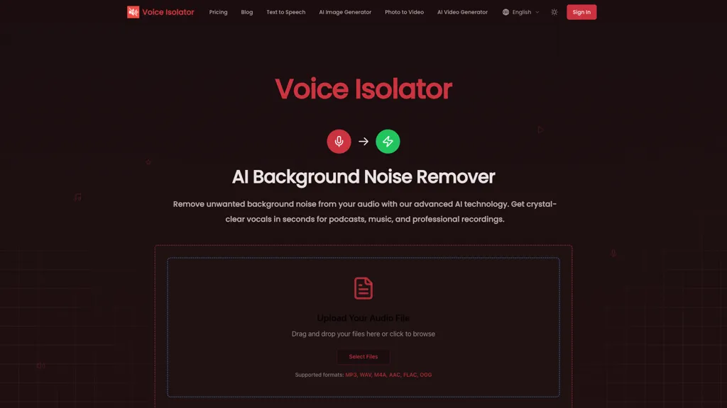 Voice Isolator 工具截图