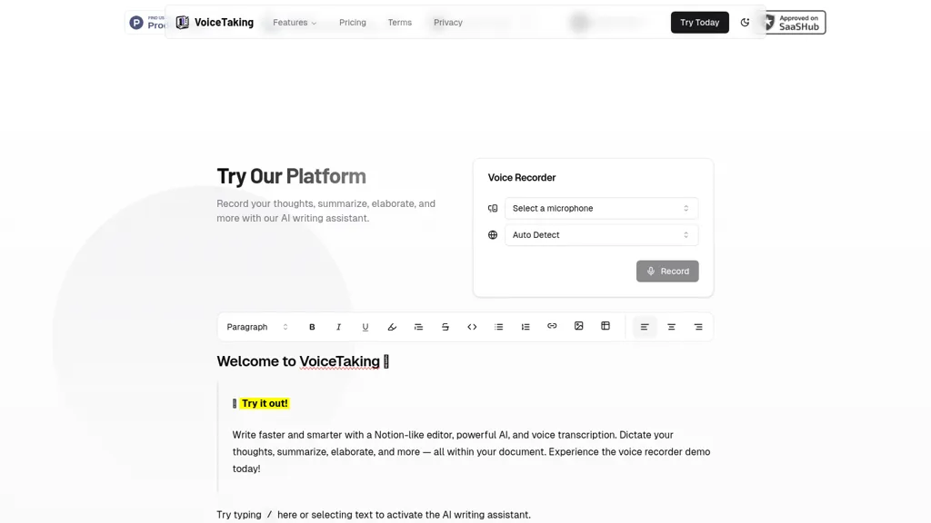 VoiceTaking 工具截图