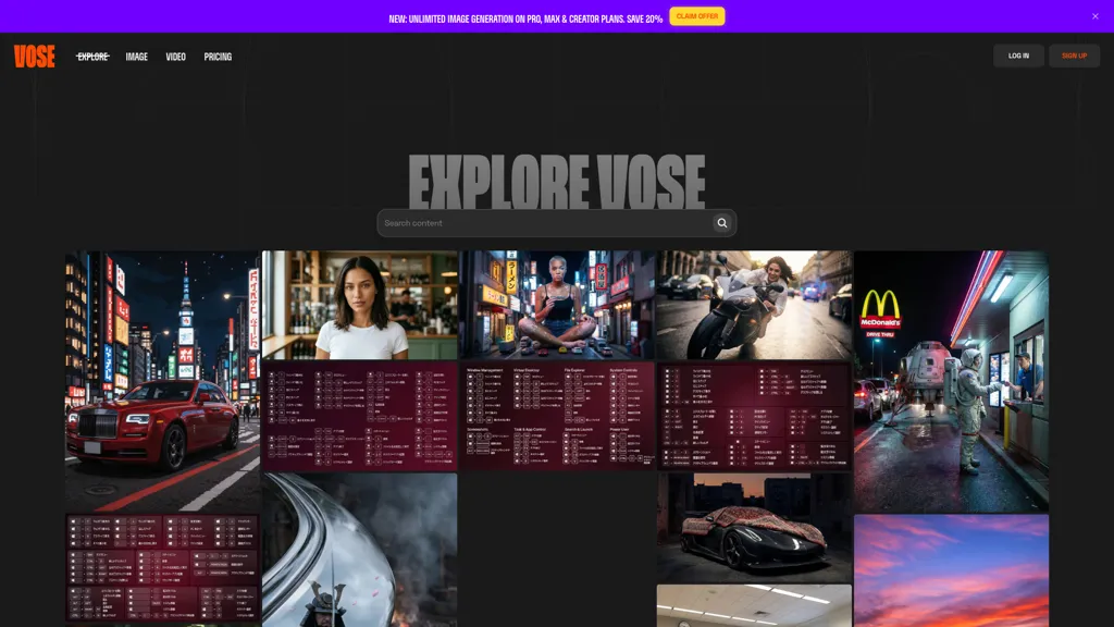 Vose.ai 官网截图