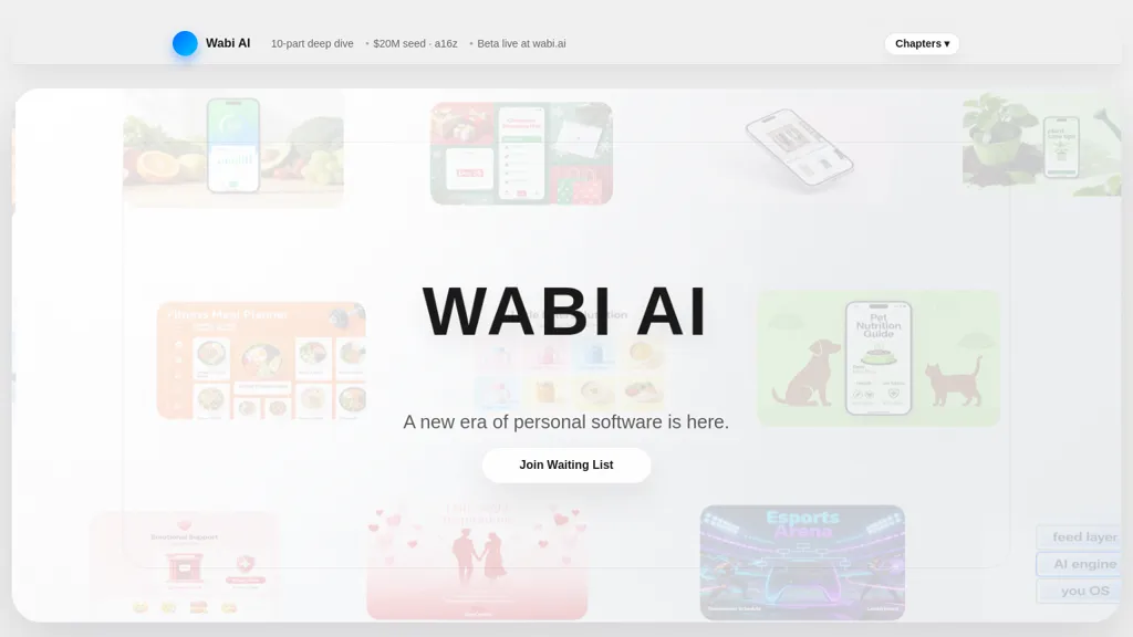 Wabi AI 官网截图