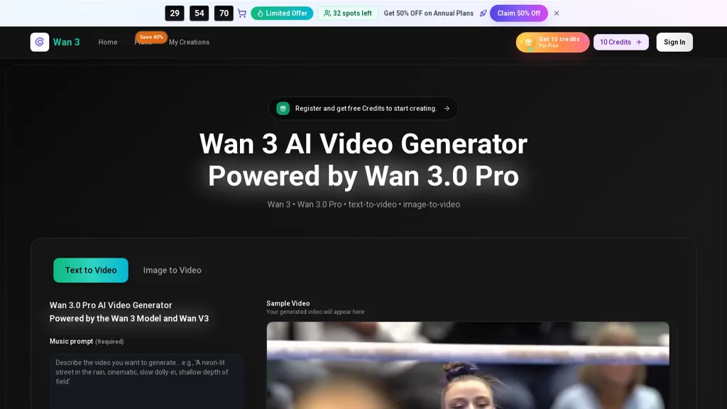 Wan3ai.app 官网截图