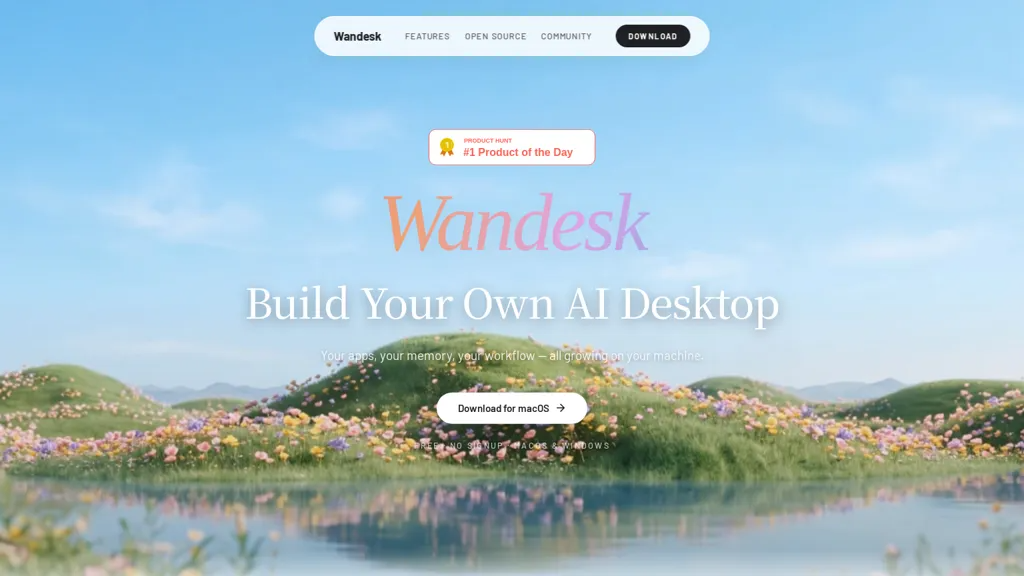 WanDesk AI 官网截图