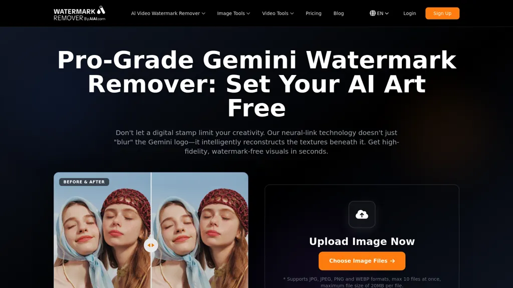 Gemini Watermark Remover 官网截图
