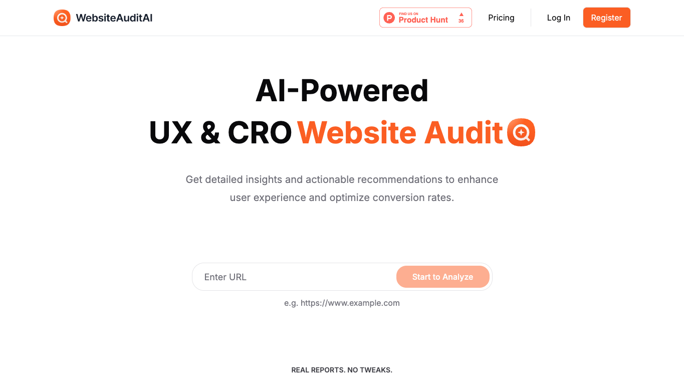 WebsiteAuditAI 官网截图