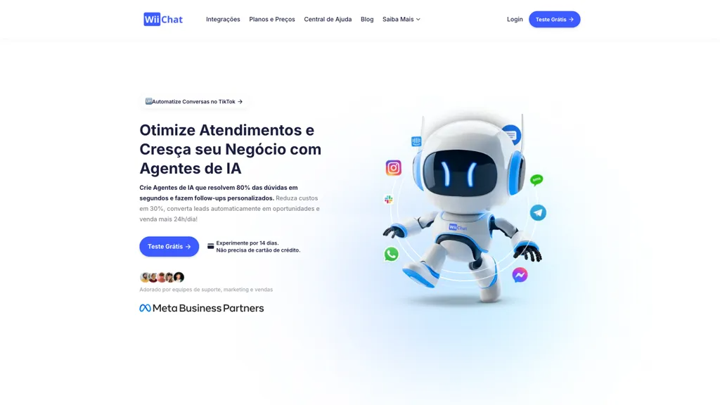 WiiChat AI ChatBot 官网截图