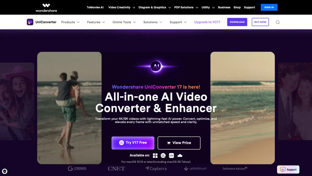 Wondershare Uniconverter 官网截图
