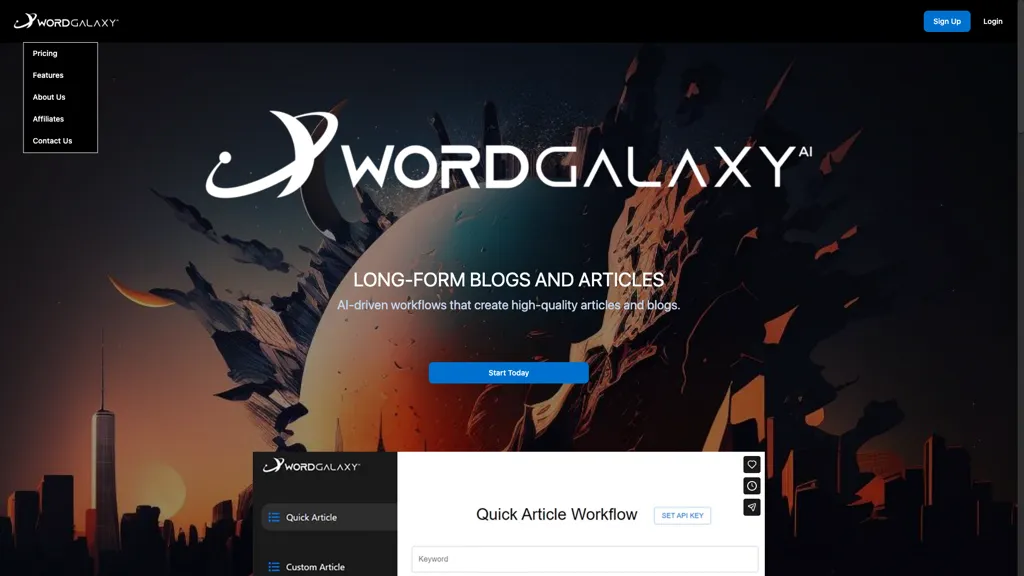 Wordgalaxy 官网截图