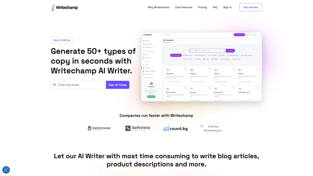 Writechamp.io 工具截图
