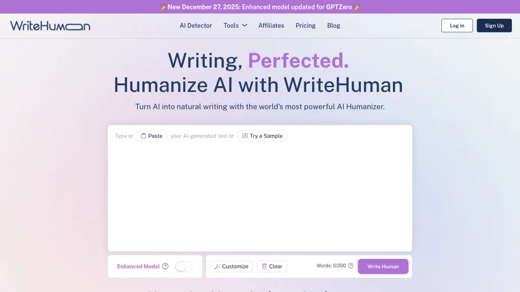 WriteHuman 工具截图