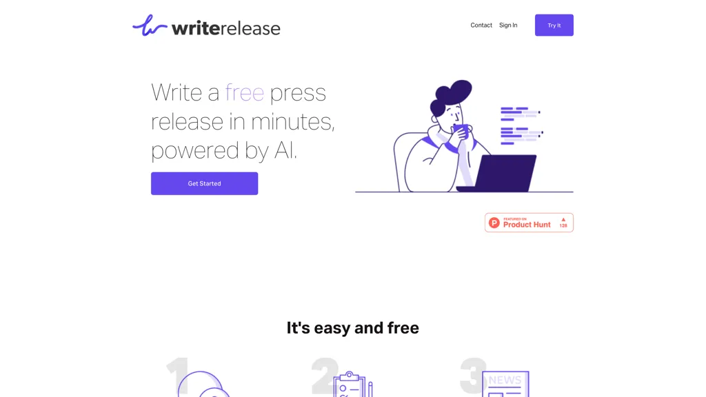Writerelease 官网截图