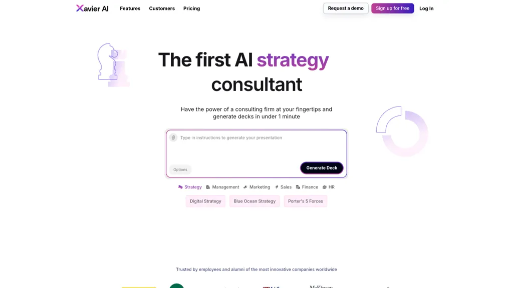Xavier AI 官网截图