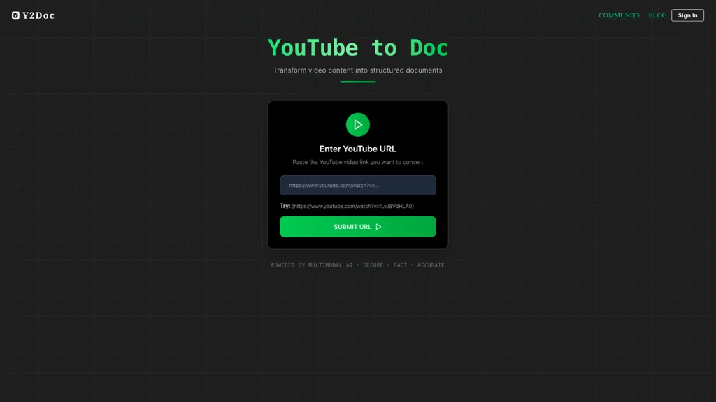 y2doc 官网截图