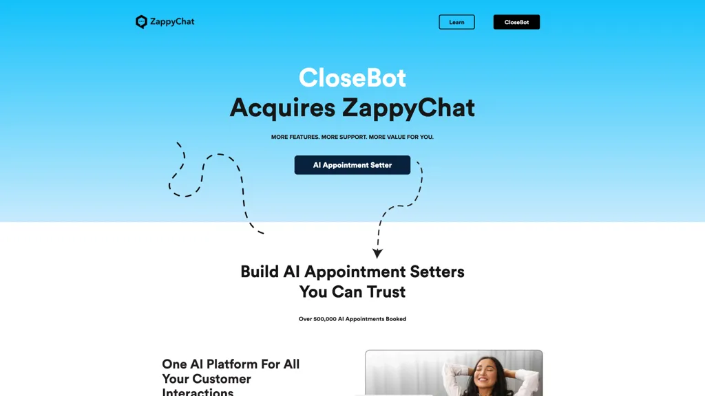 ZappyChat AI 官网截图