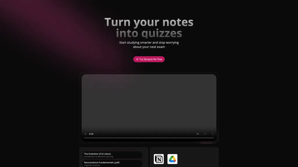 Zenquiz.app 官网截图