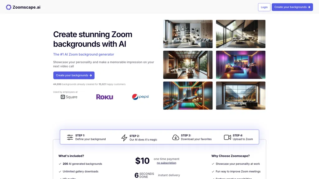 ZoomScape.ai 官网截图