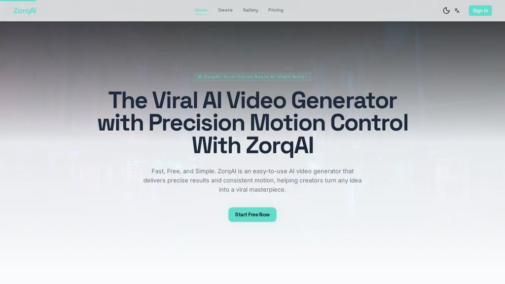 ZorqAI.app 官网截图